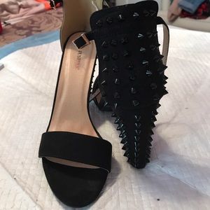 Black, studded heels