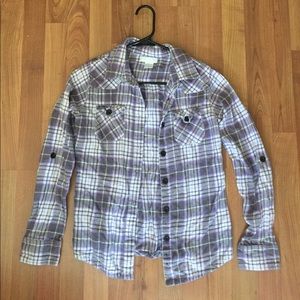 Purple and gray O'Neil women's flannel