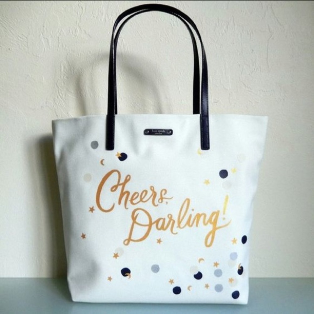 "Cheers Darling" Kate Spade Bon Shipper tote
