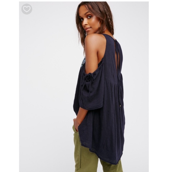 Free People Fast Times Embroidered Top - Picture 2 of 6