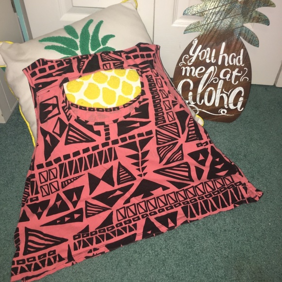 Pink Tribal Print Crop Top - Picture 2 of 2