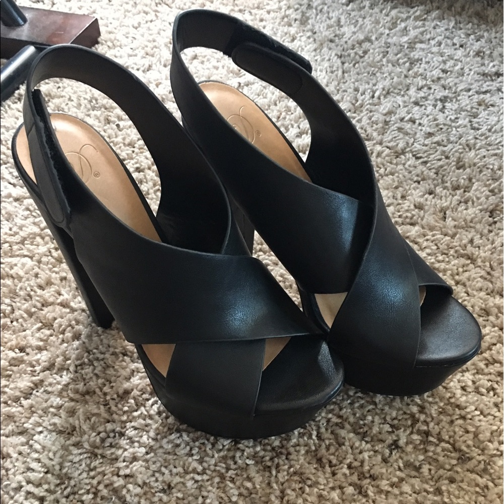New Black platform heels