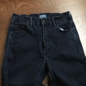Mother High waisted looker ankle fray jeans