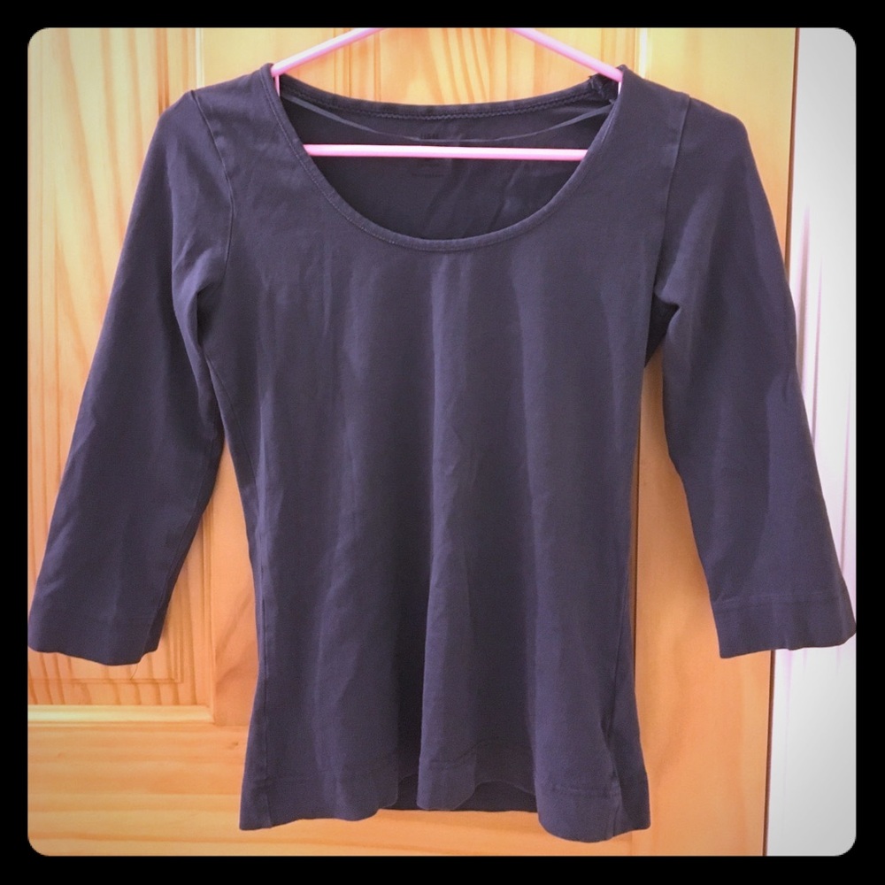 H&M 3/4 sleeve grey top