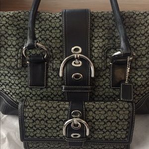 Coach Signature Small C Logo Bag and Wallet
