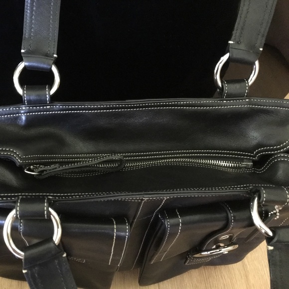 Black leather Coach Bag - Picture 2 of 2