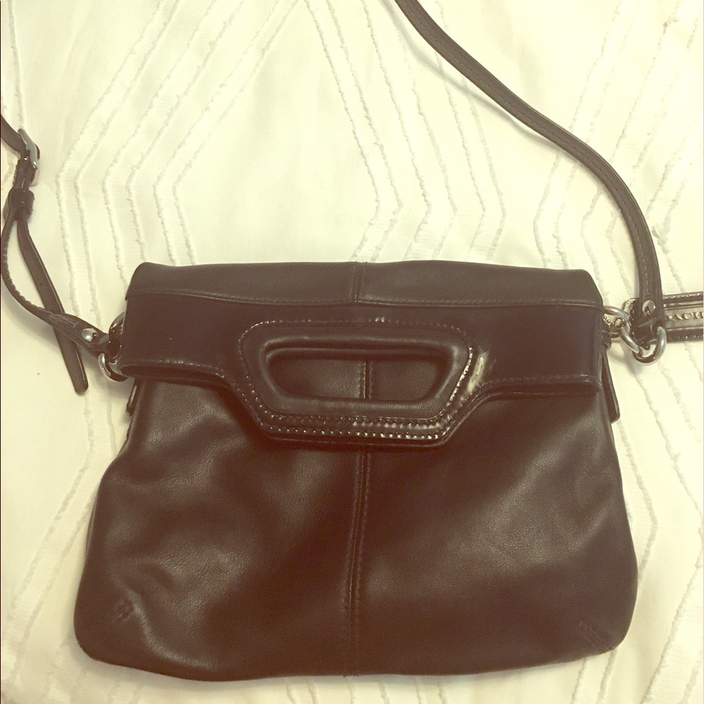 Authentic leather Coach purse, hardly used.