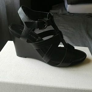 Franco Sarto Black Wedge Heels