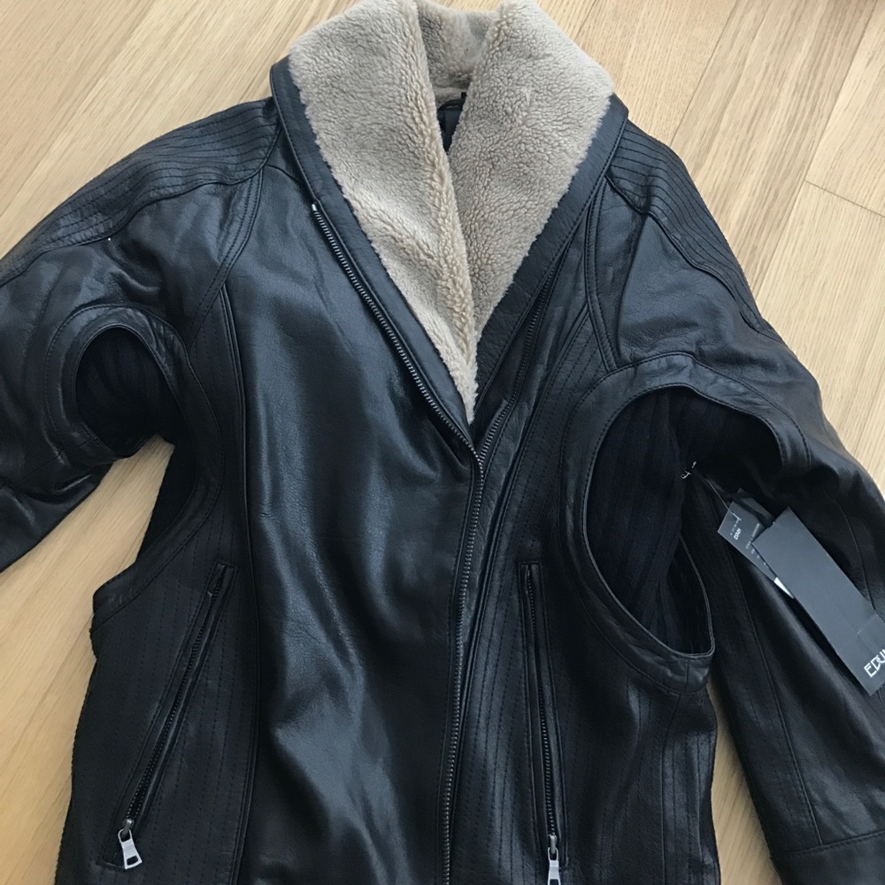SOLD - Brand new EDUN leather coat - Picture 3 of 6