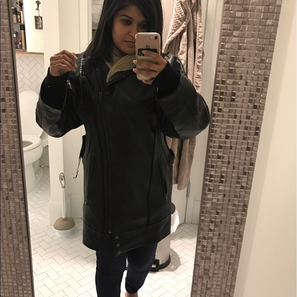 SOLD - Brand new EDUN leather coat - Picture 1 of 6
