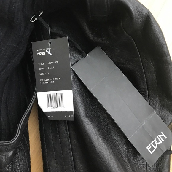 SOLD - Brand new EDUN leather coat - Picture 4 of 6