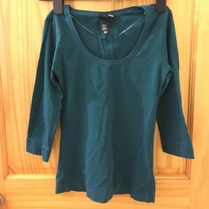 Gorgeous teal 3/4 top from h&m