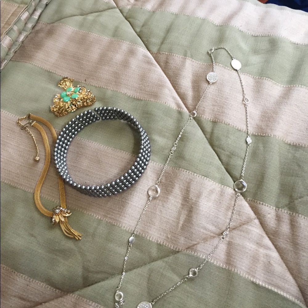 Beautiful hair clip and necklaces