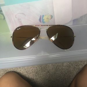 Ray-Ban Metal Tortoise Frame Aviators