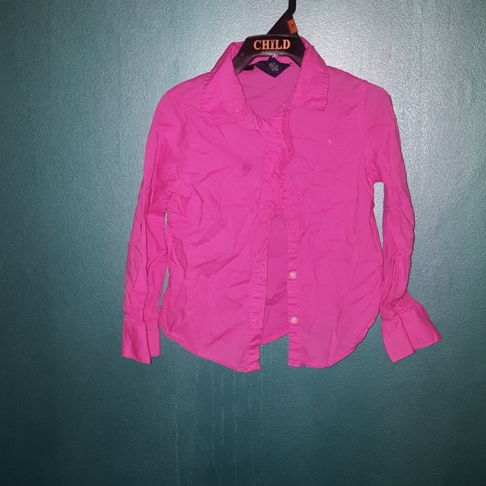 Girls 4t button down long sleeve shirt