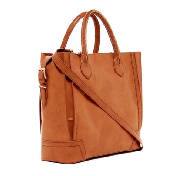 BRAND NEW W/TAGS Steve Madden Tan Woven Satchel! - Picture 2 of 4