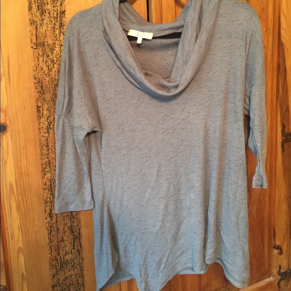 Grey cowlneck top