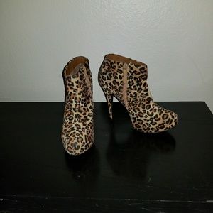 Carmel Leopard Print Ankle Boots