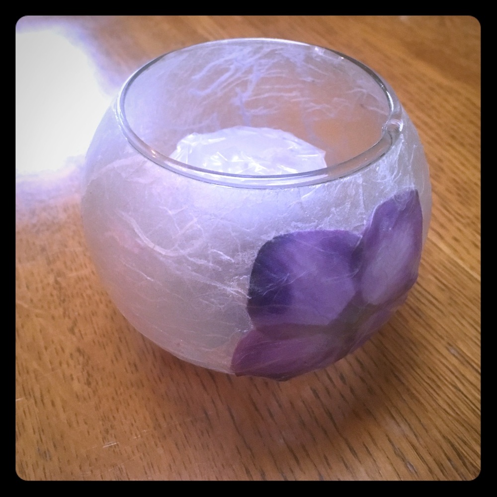 Dried Flower Candle Holder and matching Candle