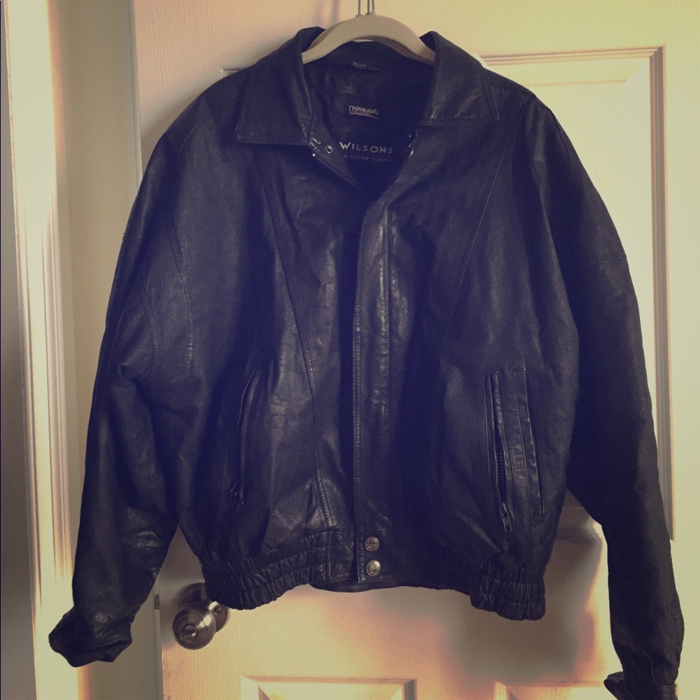 Wilson's Thinsulate Black Leather Jacket