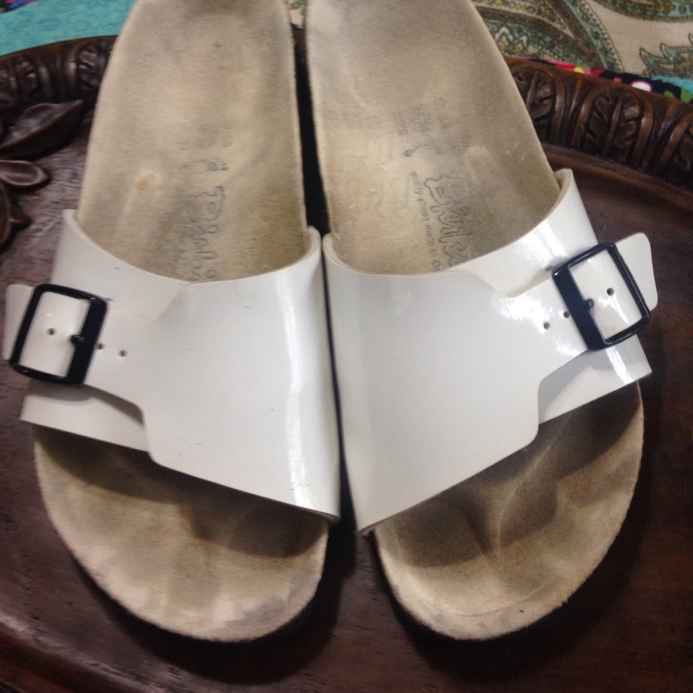 White Birki's slides