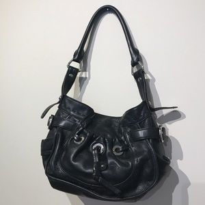 B. Makowsky Black Leather Handbag