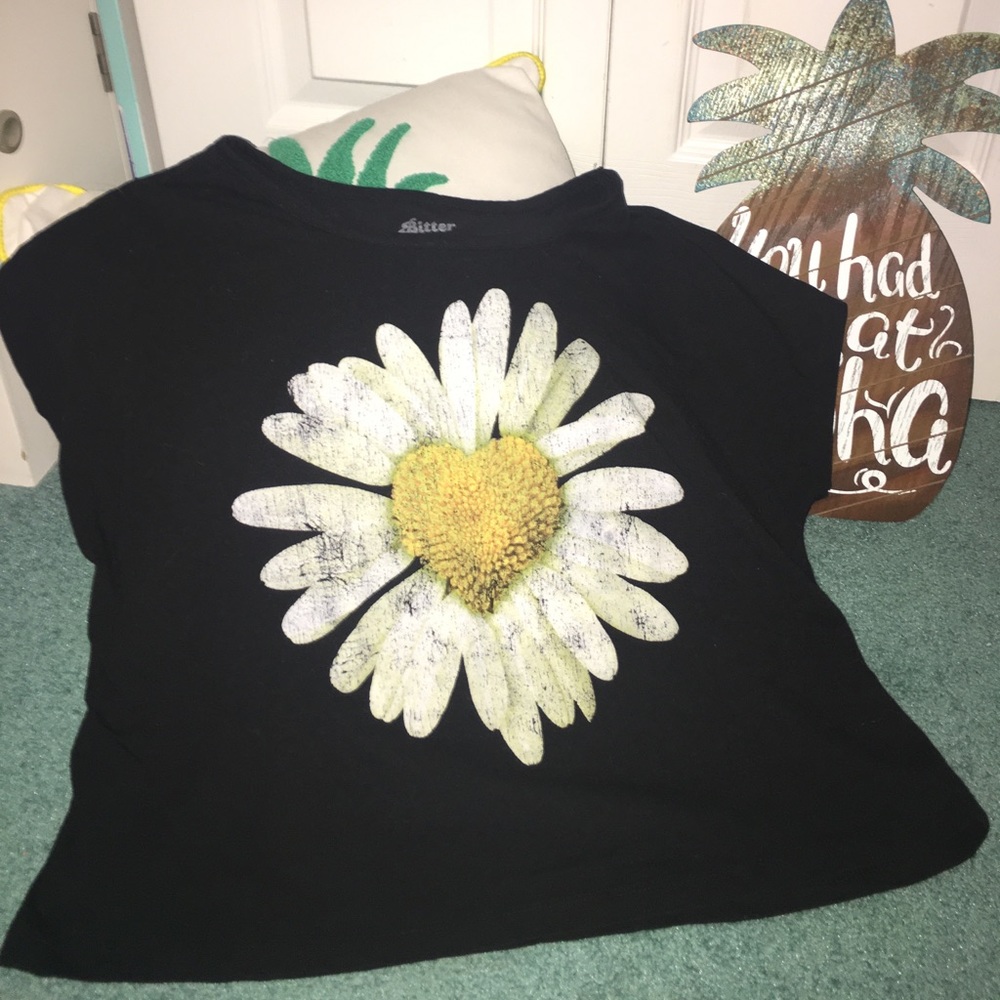 Black Daisy Top