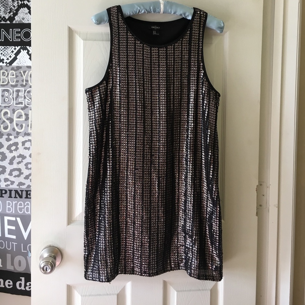 Black/Silver Sequin Dress