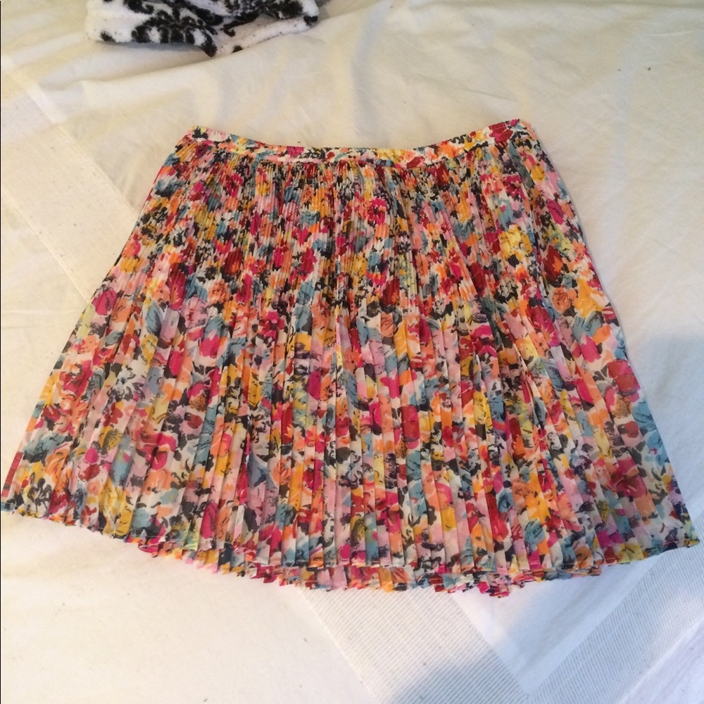 BCBG Watercolor Floral Skirt