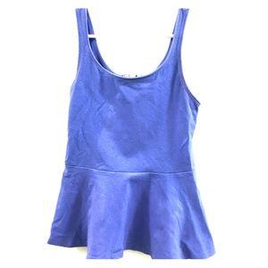 Blue peplum top