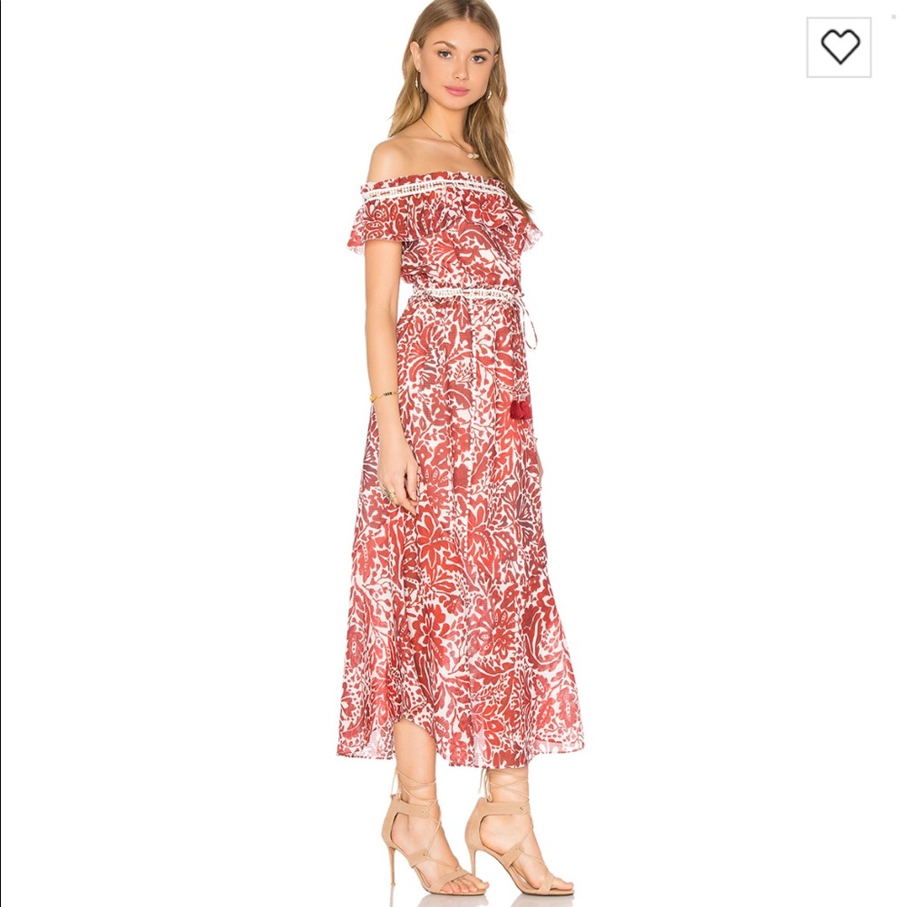 SAYLOR Juliette Dress in red & cream