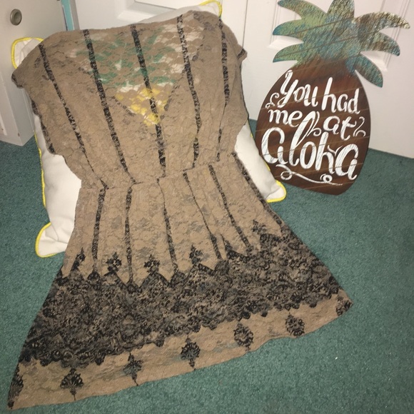 Brown Lace Top - Picture 2 of 2