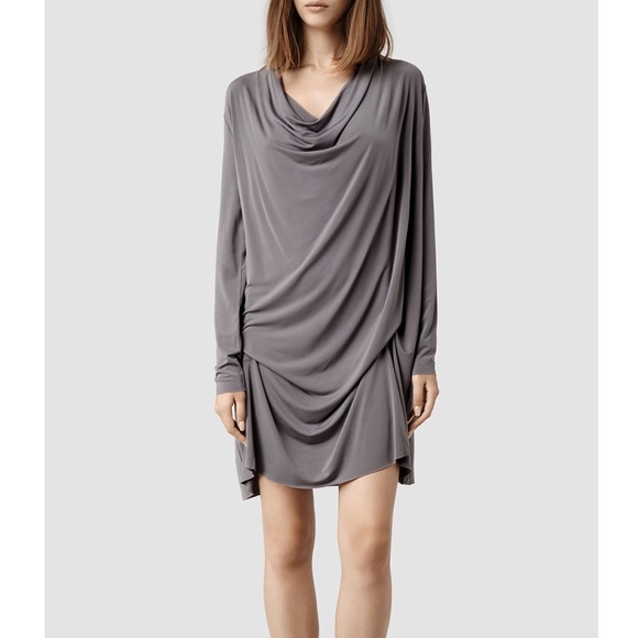 All Saints Dresses & Skirts - 🆕⬇️AllSaints Amei Long Sleeve Dress in Pewter