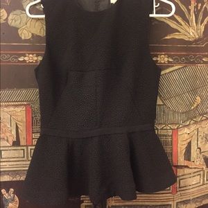 H&M black peplum top