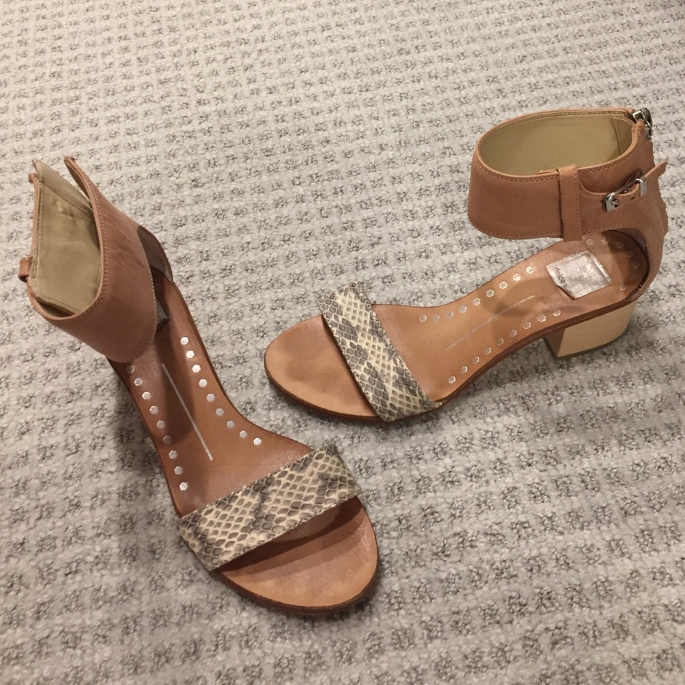 Dolce vita sz 7.5 python ankle strap sandals
