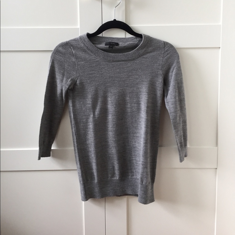 Jcrew 3/4 sleeve wool Tippi sweater