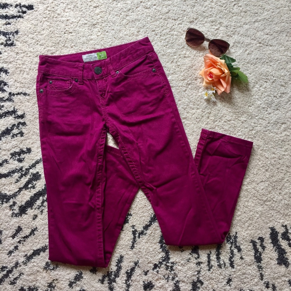 Aeropostale Magenta Skinny Jeans