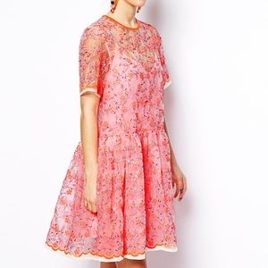 Fluro embellished party dress by Asos Salon
