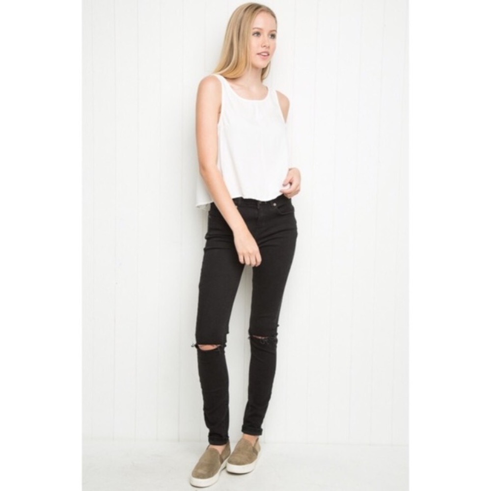 Brandy Melville Black Ripped Jeans