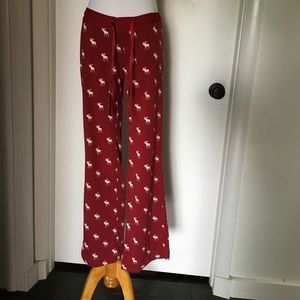 Red reindeer pj pants