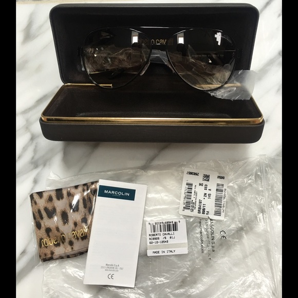 ROBERTO CAVALLI GORGONEA LEOPARD AVIATOR SUNNIES main image 9
