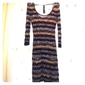 GUESS knit chevron dress