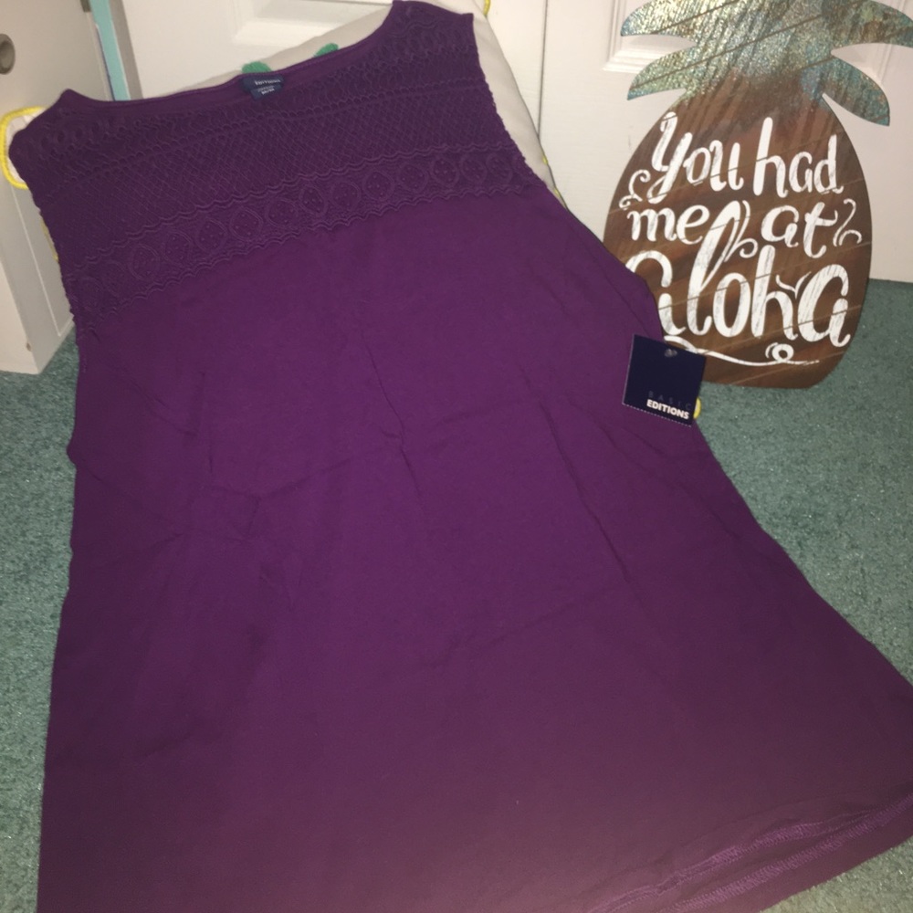 Purple Lacey Tank