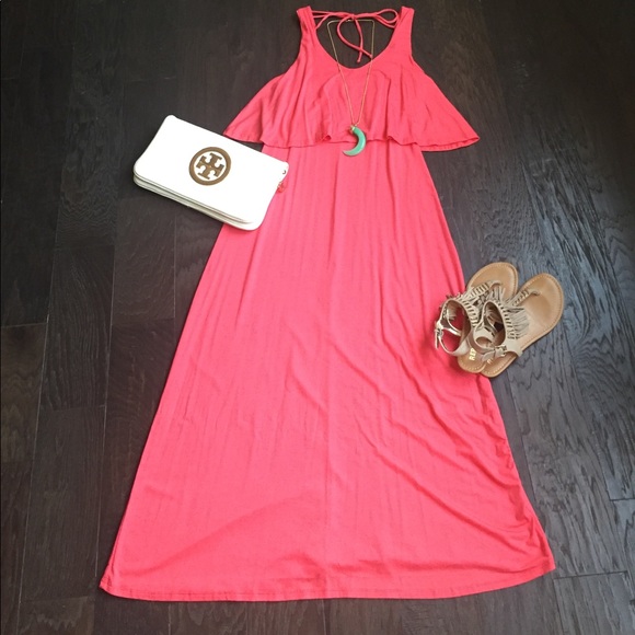 NWT Coral Maxi Dress - Picture 2 of 4