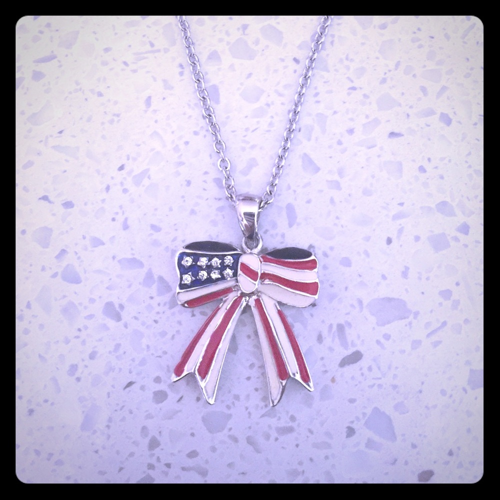 🇱🇷Cookie Lee Flag Bow Necklace
