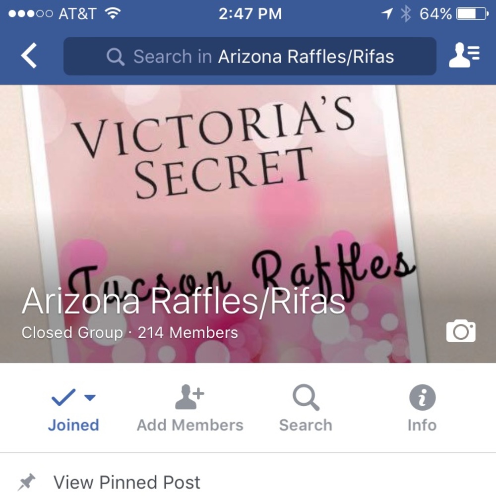 Raffle page Facebook