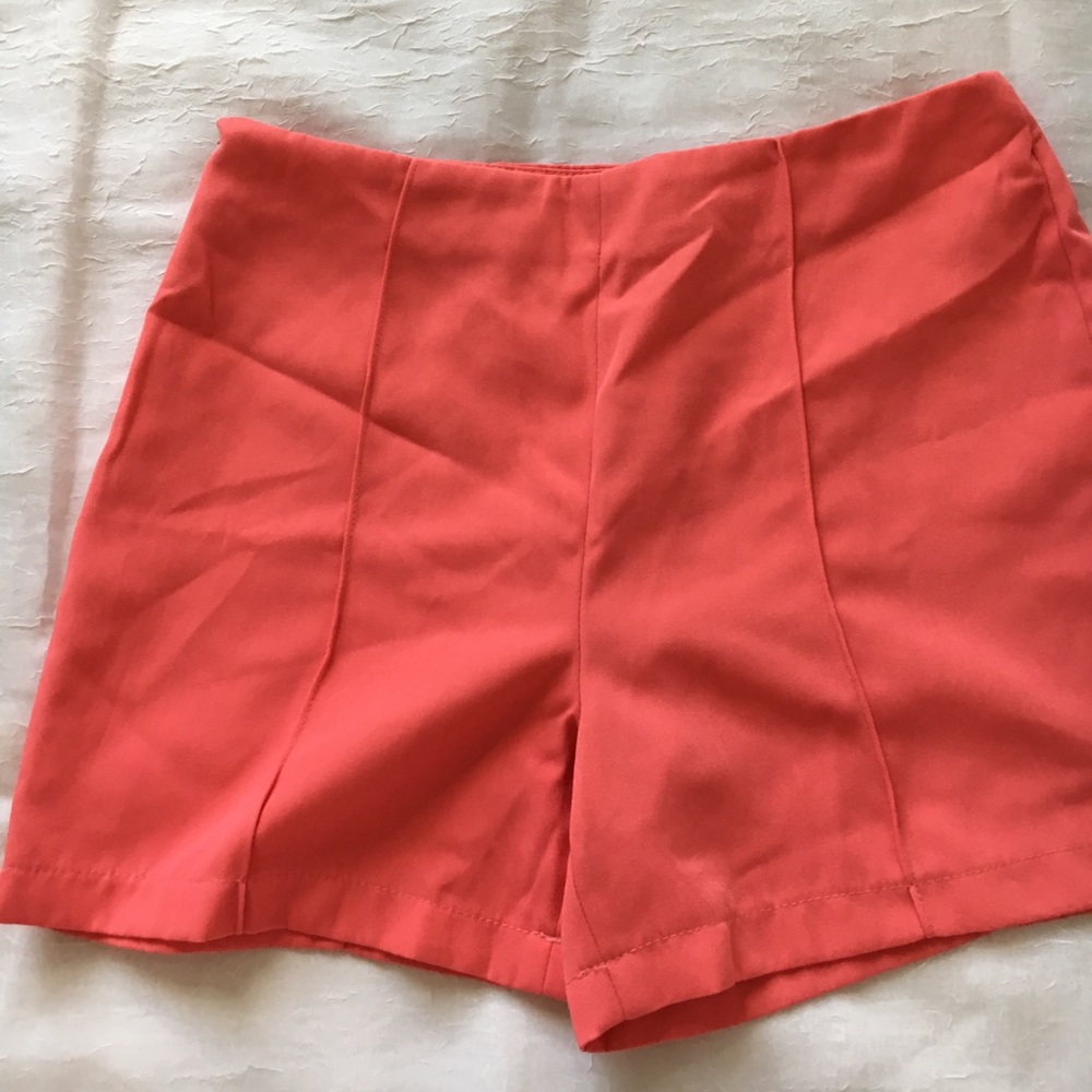 Coral dress shorts