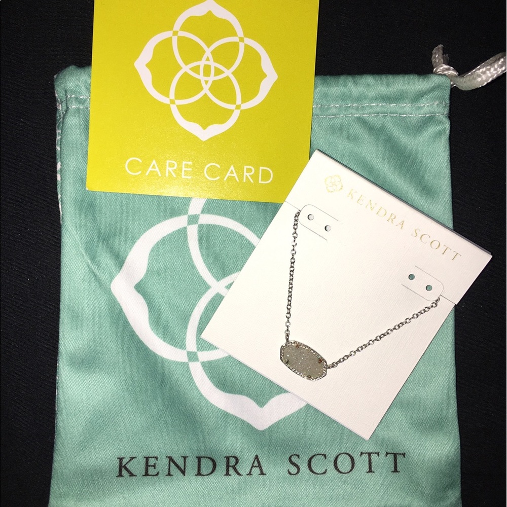 Kendra Scott iridescent drusy Elisa necklace