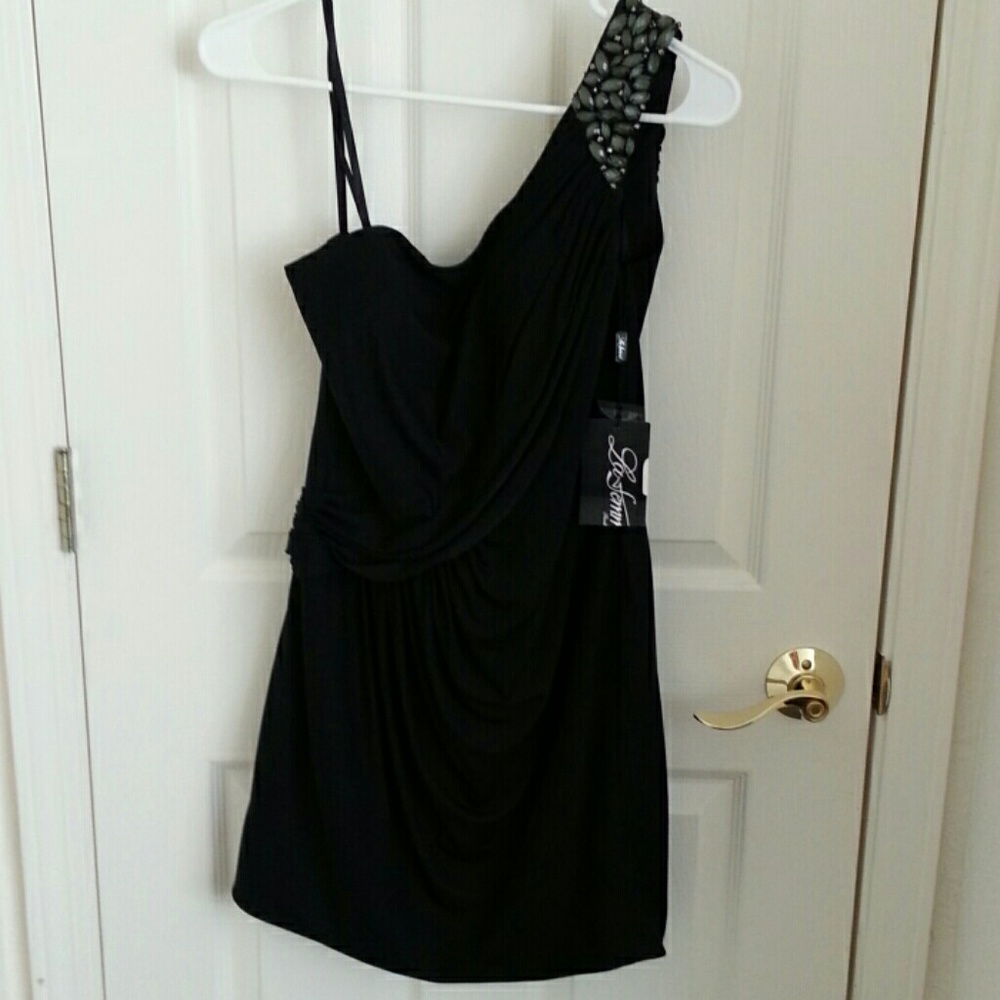 La Femme one shoulder dress