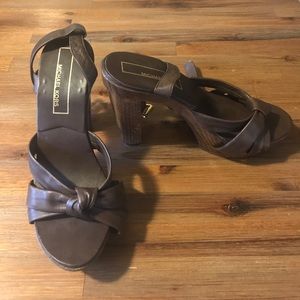 Women's Michael Kors brown sandal heels, size 6